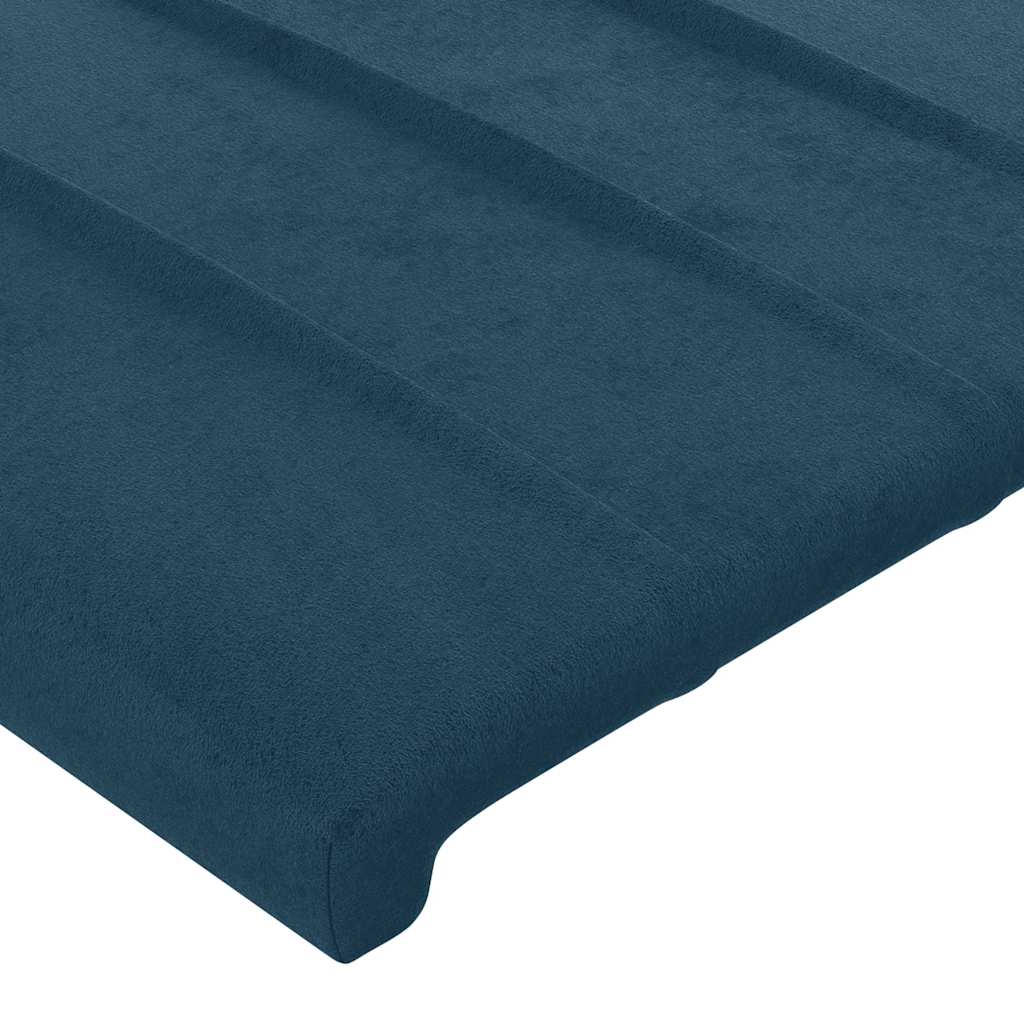 Bedframe zonder matras 160x200 cm fluweel donkerblauw