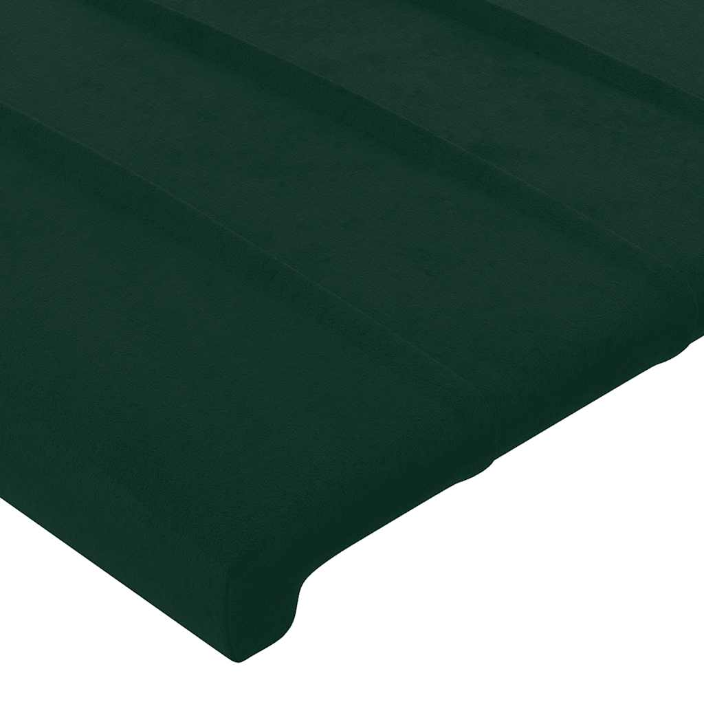 Bedframe met hoofdeinde fluweel donkergroen 180x200 cm