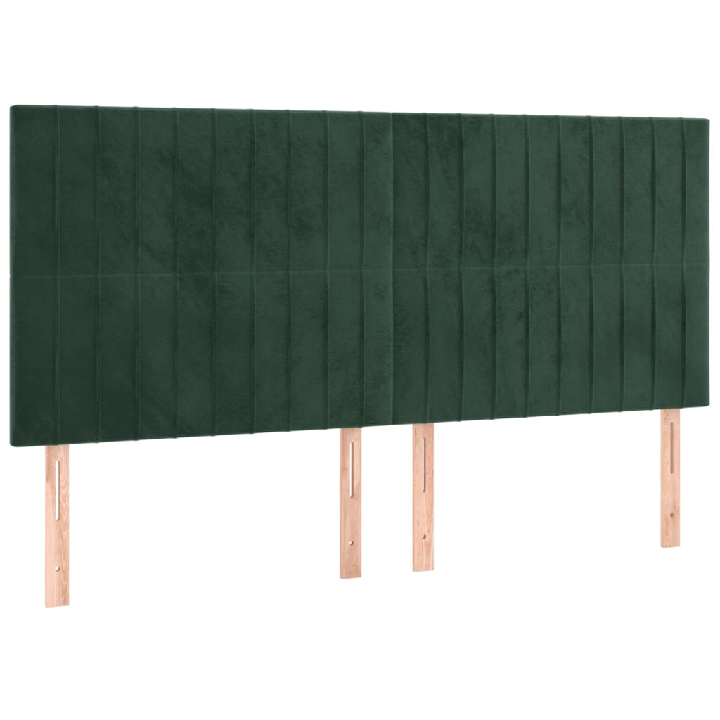 Bedframe zonder matras 200x200 cm fluweel donkergroen is nu te koop bij PeponiXL, paradijselijk wonen!
