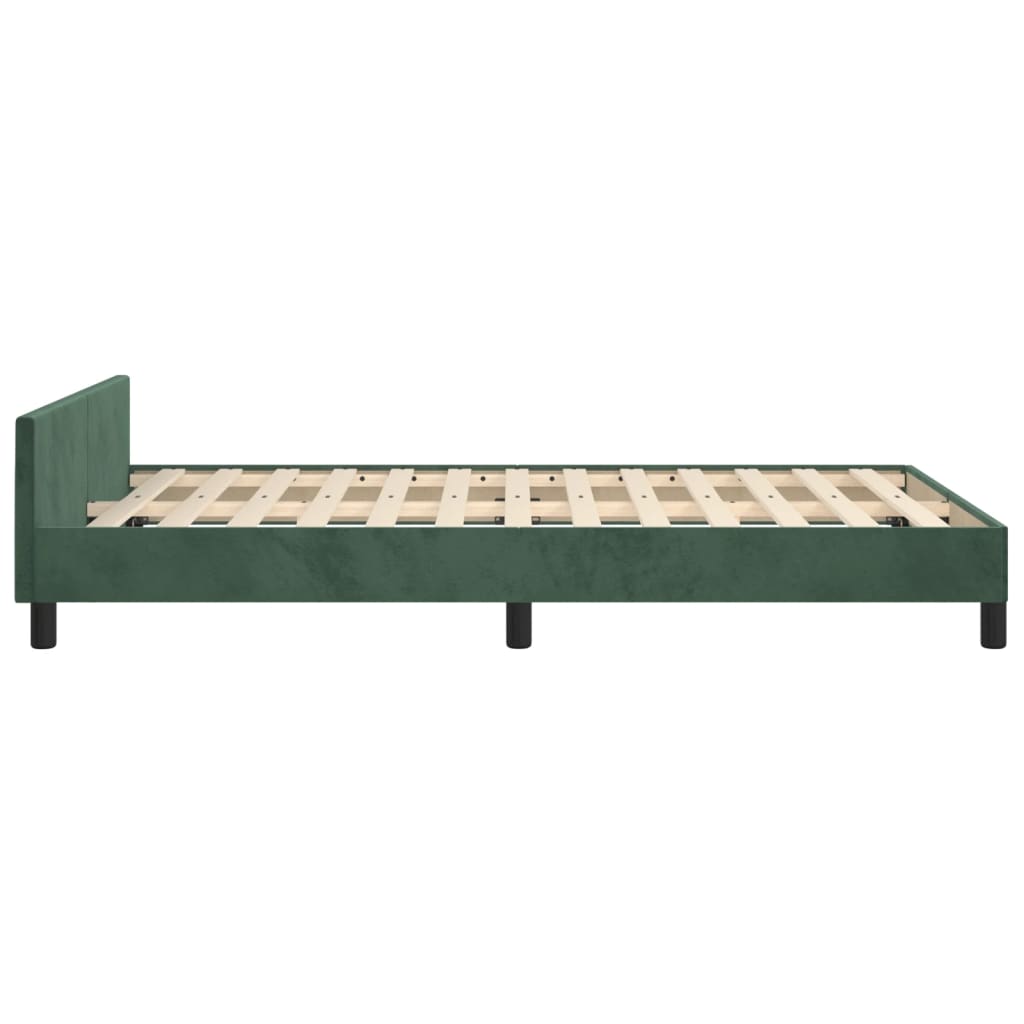 Bedframe zonder matras 120x200 cm fluweel donkergroen is nu te koop bij PeponiXL, paradijselijk wonen!