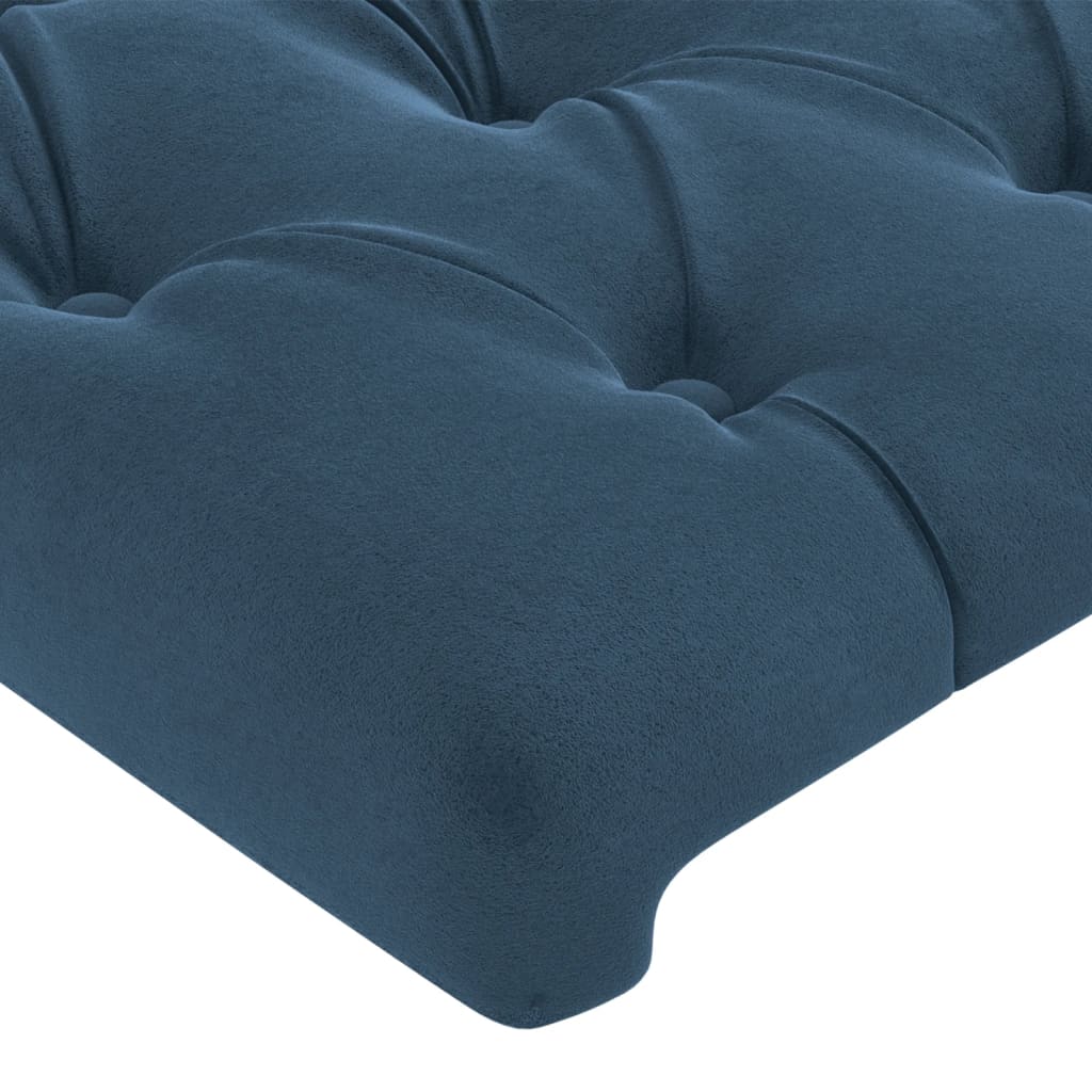 Bedframe zonder matras 120x200 cm fluweel donkerblauw is nu te koop bij PeponiXL, paradijselijk wonen!