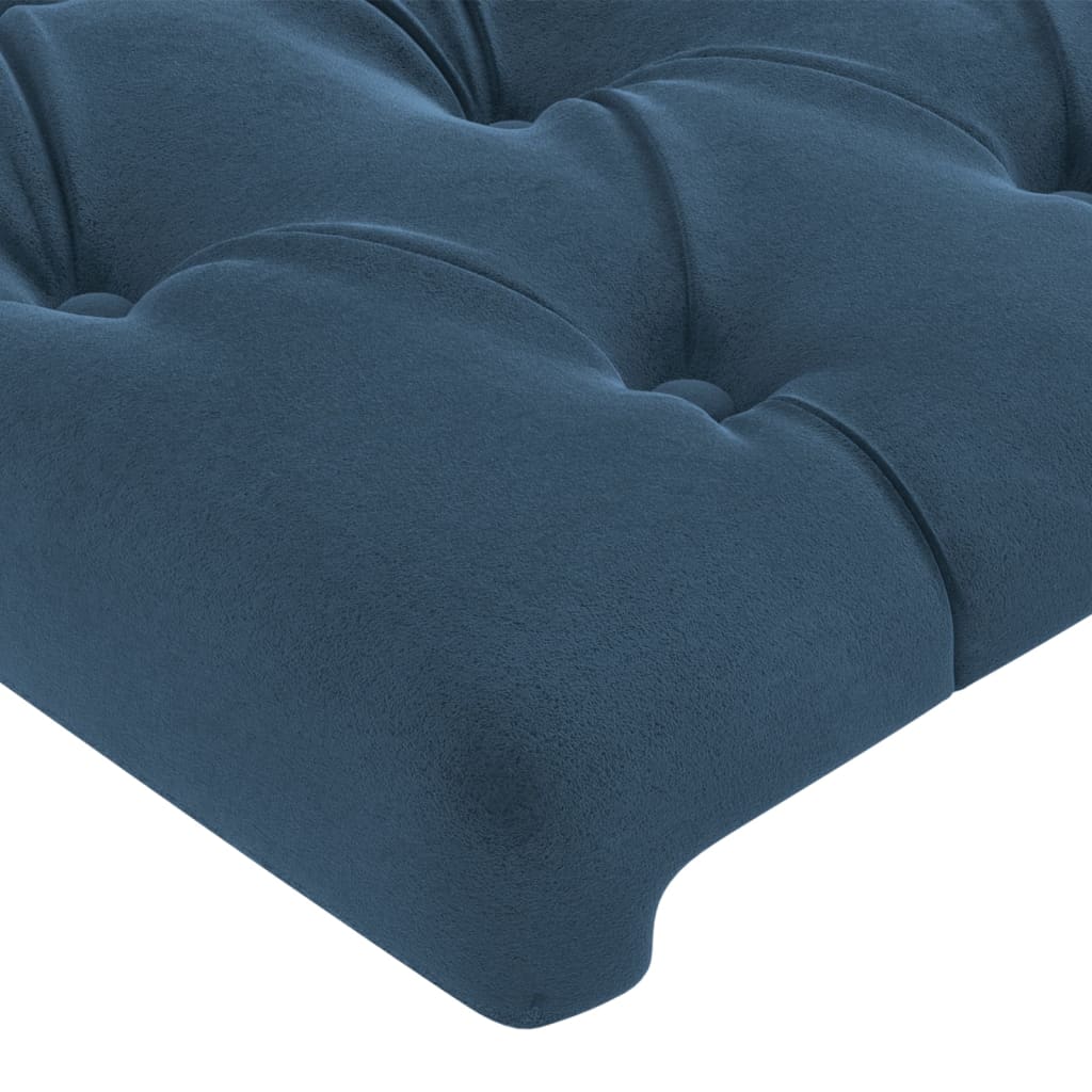 Bedframe zonder matras 140x200 cm fluweel donkerblauw is nu te koop bij PeponiXL, paradijselijk wonen!