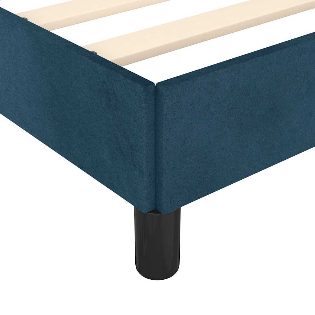 Bedframe zonder matras 160x200 cm fluweel donkerblauw