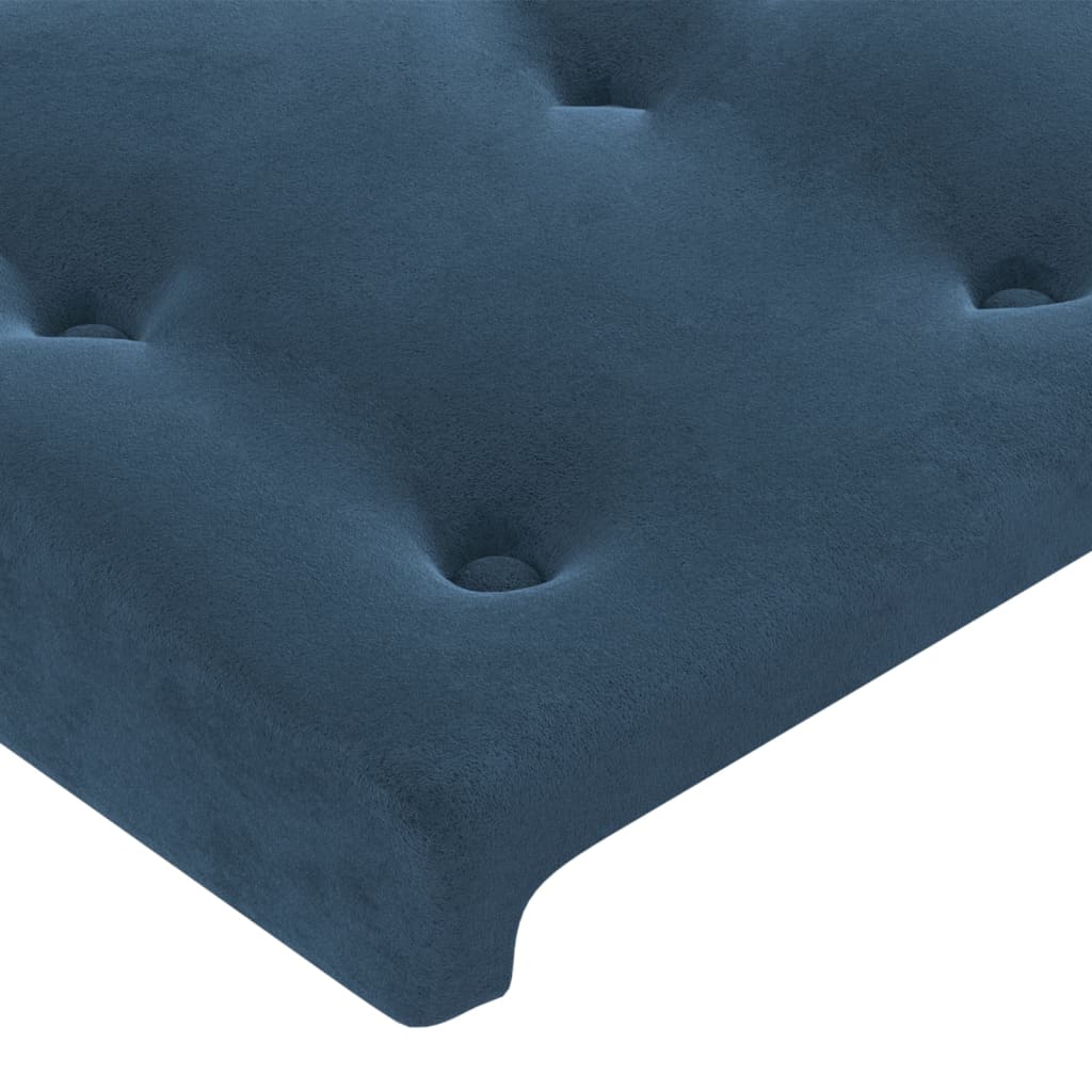 Bedframe zonder matras 90x200 cm fluweel donkerblauw is nu te koop bij PeponiXL, paradijselijk wonen!