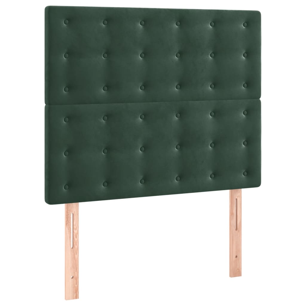 Bedframe zonder matras 100x200 cm fluweel donkergroen is nu te koop bij PeponiXL, paradijselijk wonen!
