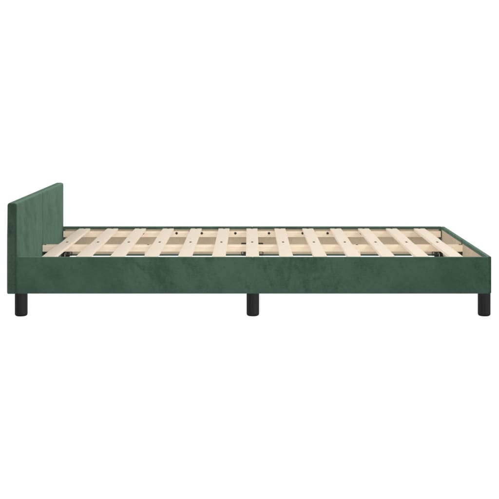 Bedframe zonder matras 120x200 cm fluweel donkergroen is nu te koop bij PeponiXL, paradijselijk wonen!