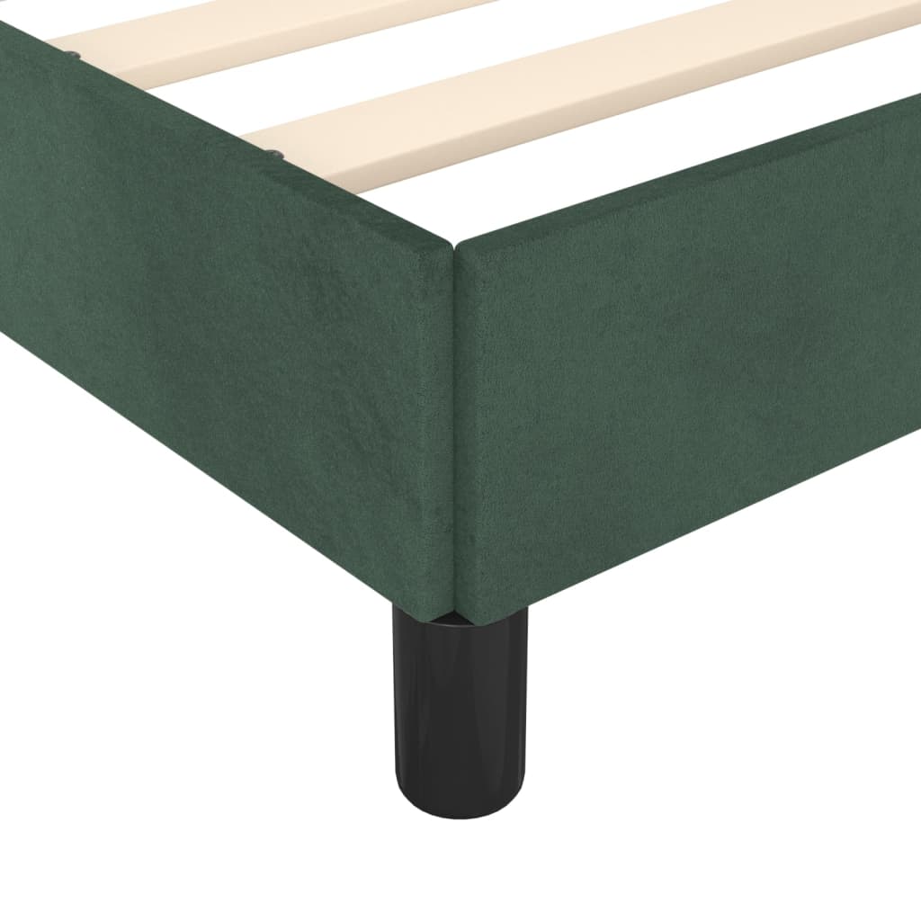 Bedframe zonder matras 140x190 cm fluweel donkergroen is nu te koop bij PeponiXL, paradijselijk wonen!