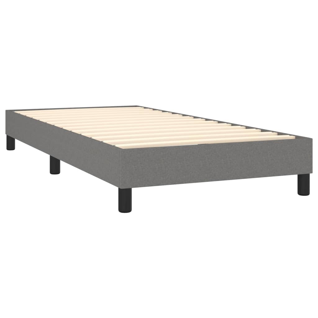 Boxspring met matras stof donkergrijs 100x200 cm is nu te koop bij PeponiXL, paradijselijk wonen!
