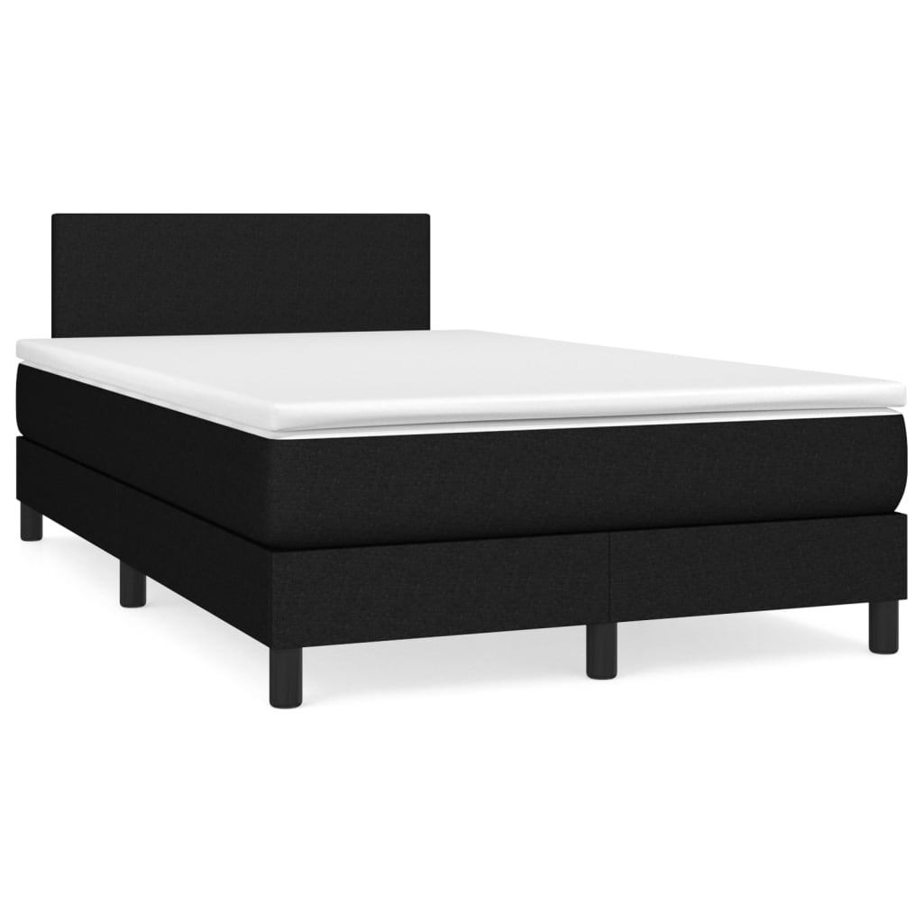 Boxspring met matras stof zwart 120x200 cm is nu te koop bij PeponiXL, paradijselijk wonen!