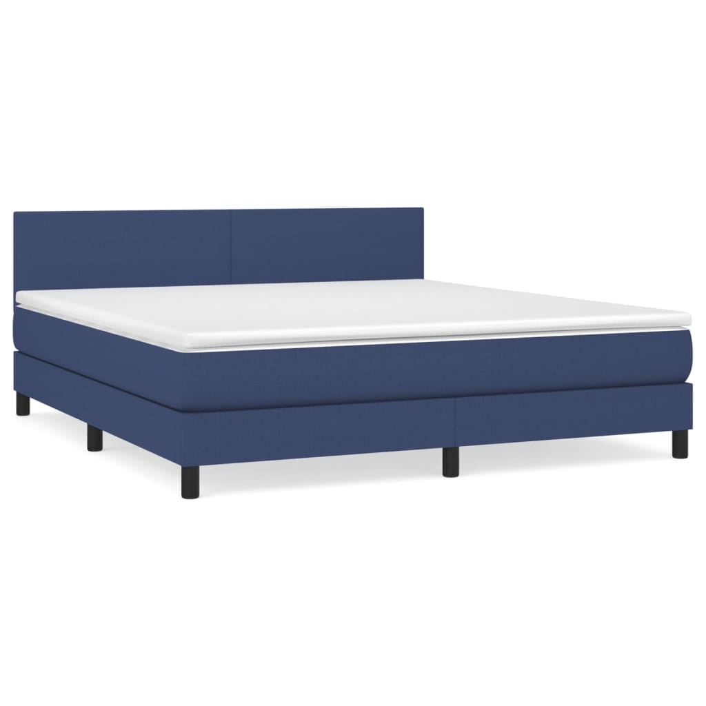 Boxspring met matras stof blauw 180x200 cm is nu te koop bij PeponiXL, paradijselijk wonen!