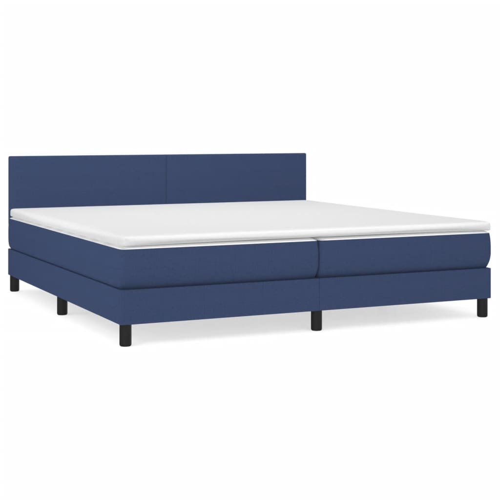 Boxspring met matras stof blauw 200x200 cm is nu te koop bij PeponiXL, paradijselijk wonen!