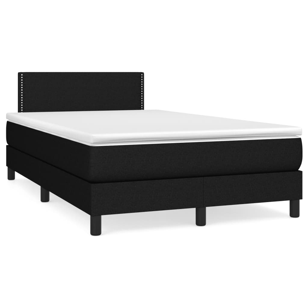 Boxspring met matras stof zwart 120x200 cm is nu te koop bij PeponiXL, paradijselijk wonen!