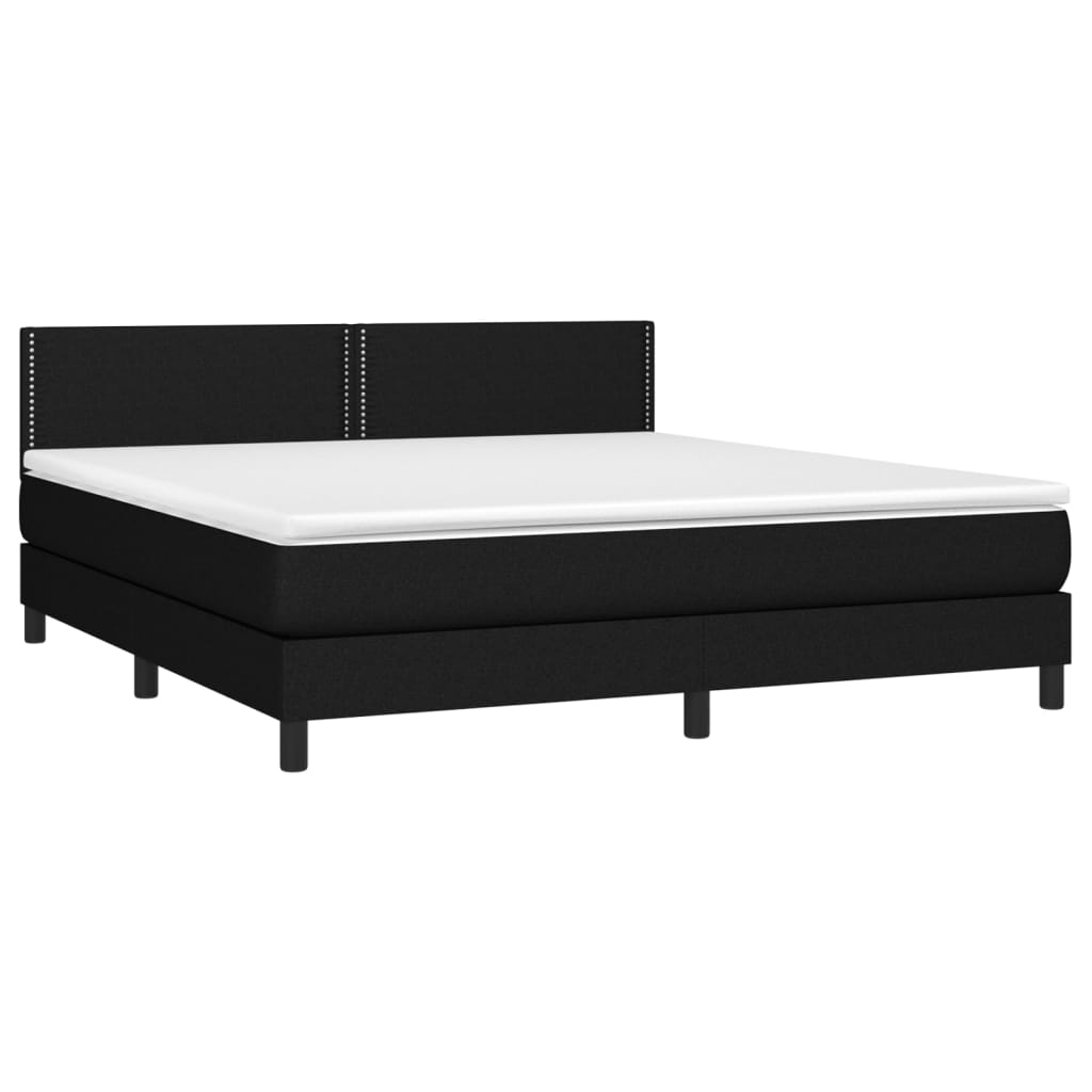 Boxspring met matras stof zwart 180x200 cm is nu te koop bij PeponiXL, paradijselijk wonen!