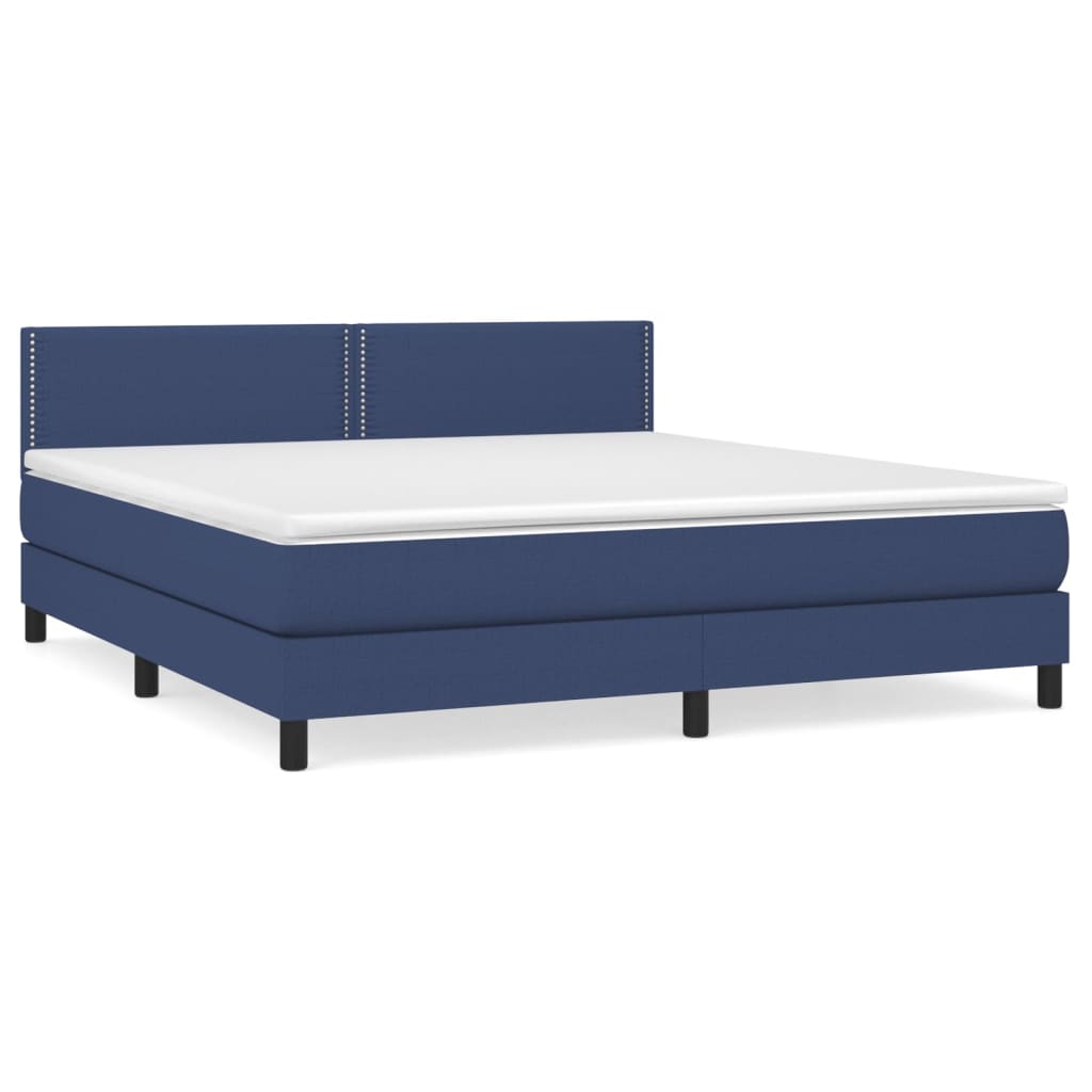 Boxspring met matras stof blauw 180x200 cm is nu te koop bij PeponiXL, paradijselijk wonen!