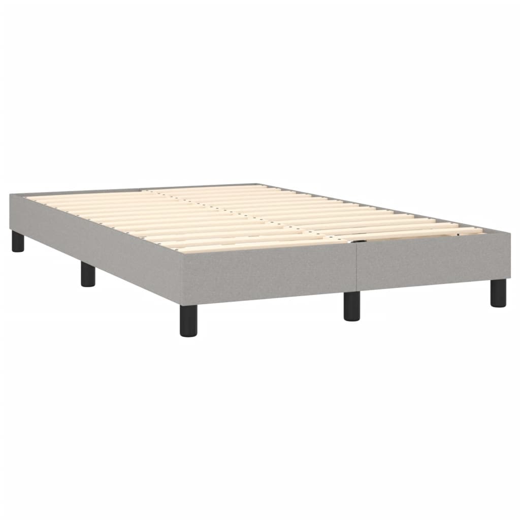 Boxspring met matras stof lichtgrijs 120x200 cm is nu te koop bij PeponiXL, paradijselijk wonen!
