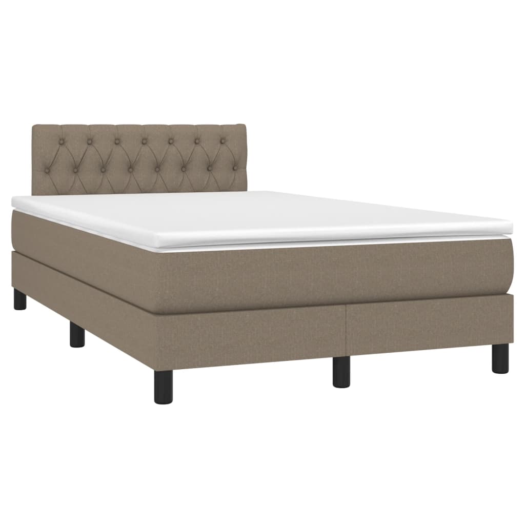 Boxspring met matras stof taupe 120x200 cm is nu te koop bij PeponiXL, paradijselijk wonen!