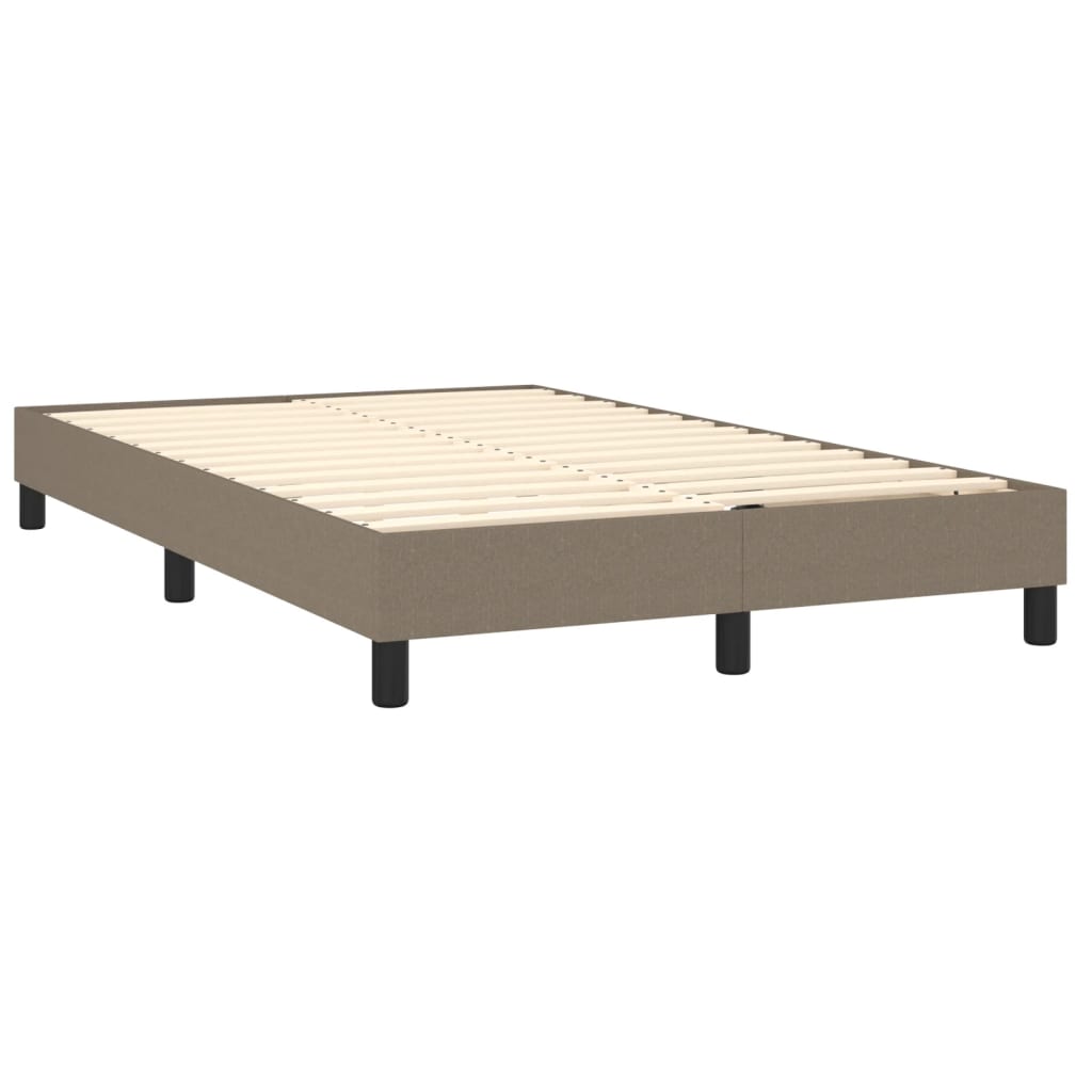 Boxspring met matras stof taupe 120x200 cm is nu te koop bij PeponiXL, paradijselijk wonen!