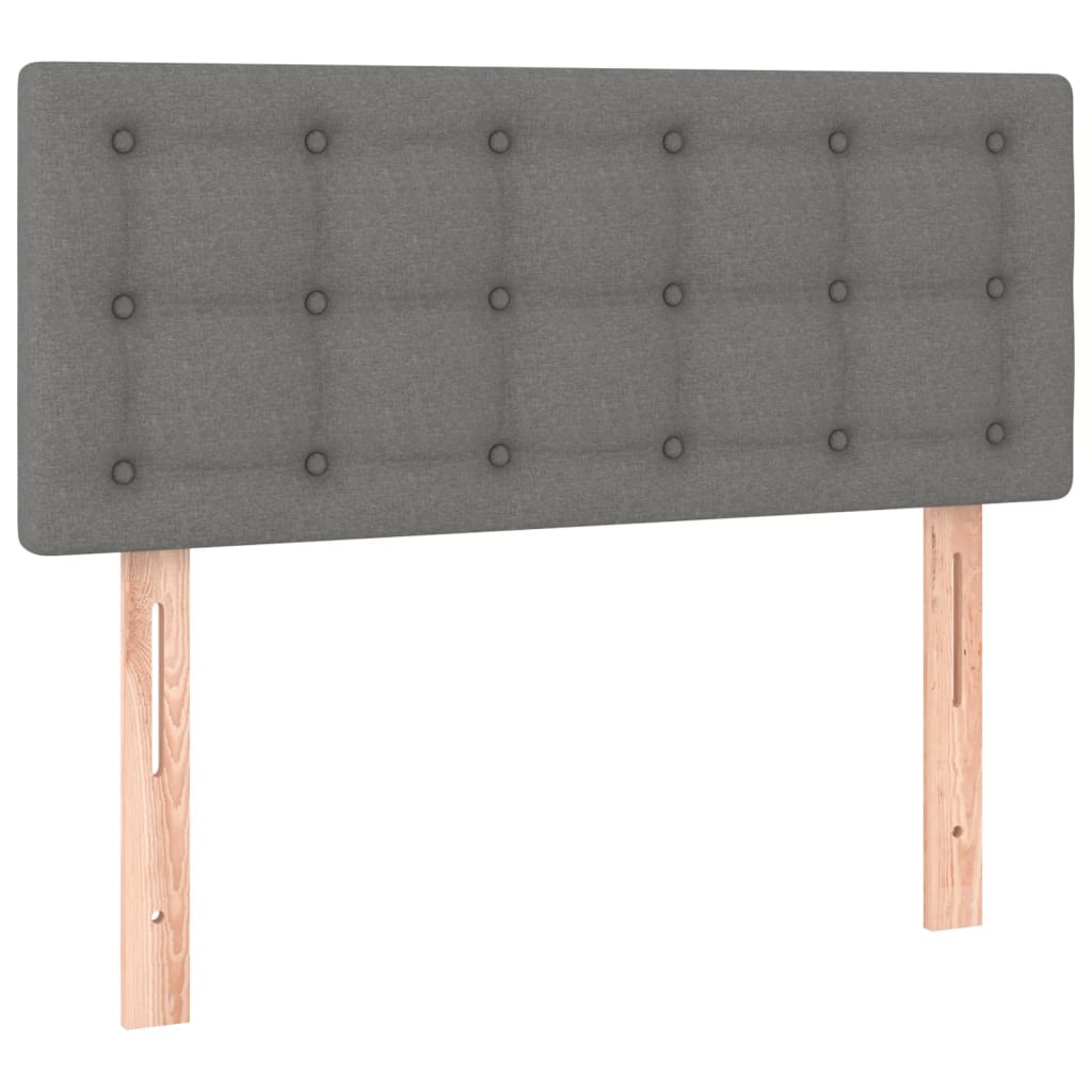 Boxspring met matras stof donkergrijs 90x200 cm is nu te koop bij PeponiXL, paradijselijk wonen!