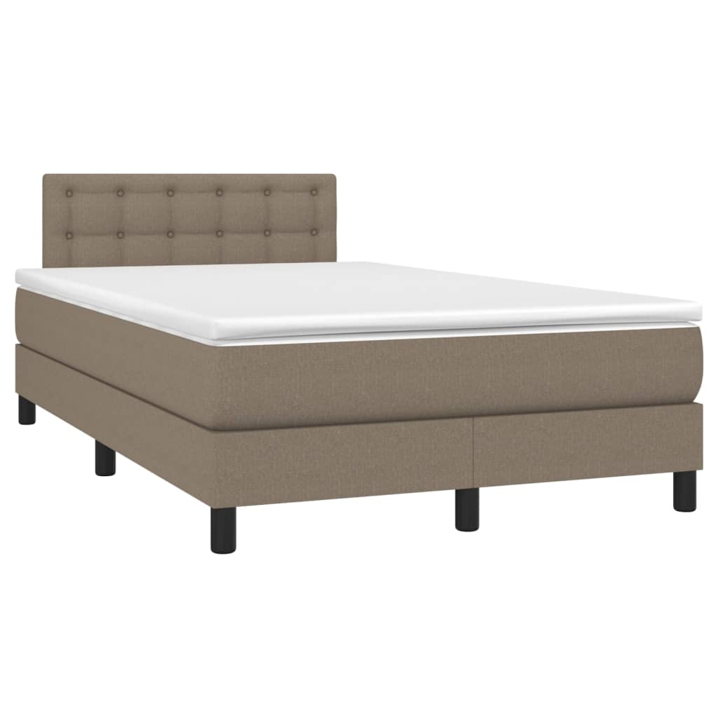 Boxspring met matras stof taupe 120x200 cm is nu te koop bij PeponiXL, paradijselijk wonen!