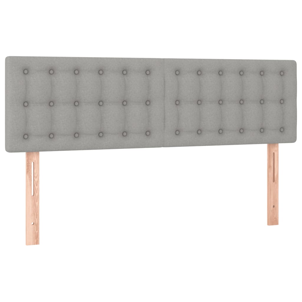 Boxspring met matras stof lichtgrijs 140x190 cm is nu te koop bij PeponiXL, paradijselijk wonen!