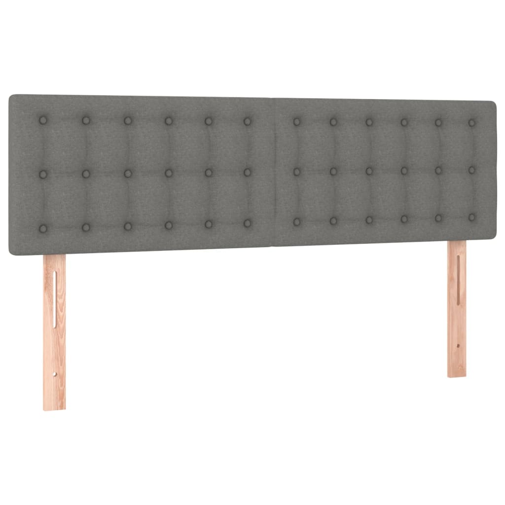 Boxspring met matras stof donkergrijs 140x190 cm is nu te koop bij PeponiXL, paradijselijk wonen!