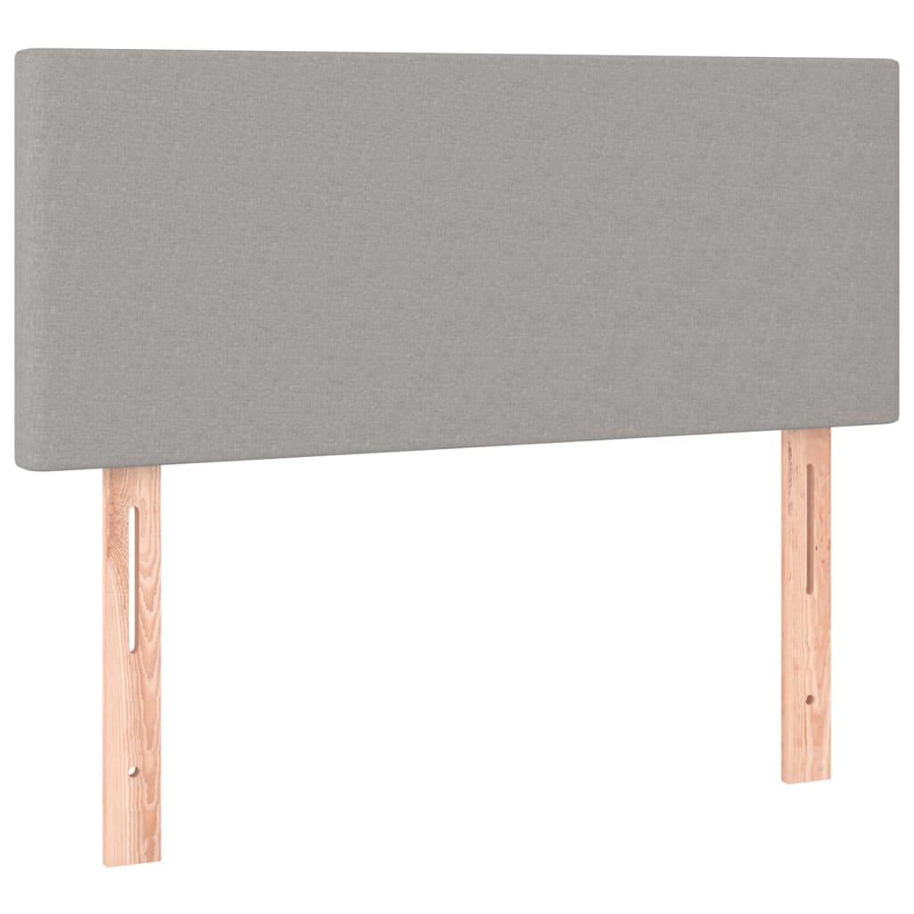 Boxspring met matras stof lichtgrijs 90x200 cm is nu te koop bij PeponiXL, paradijselijk wonen!