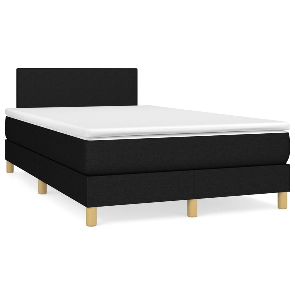 Boxspring met matras stof zwart 120x200 cm is nu te koop bij PeponiXL, paradijselijk wonen!