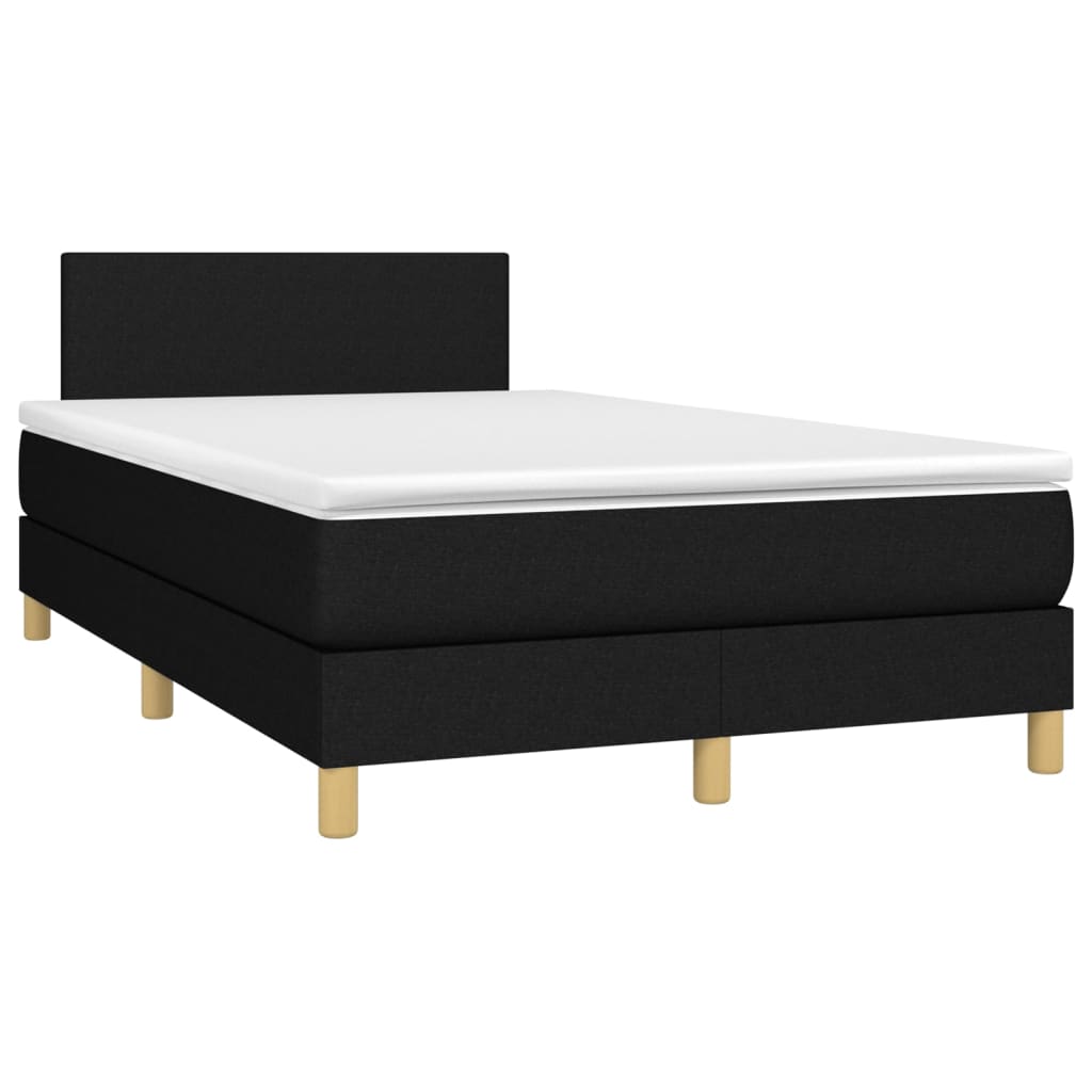 Boxspring met matras stof zwart 120x200 cm is nu te koop bij PeponiXL, paradijselijk wonen!