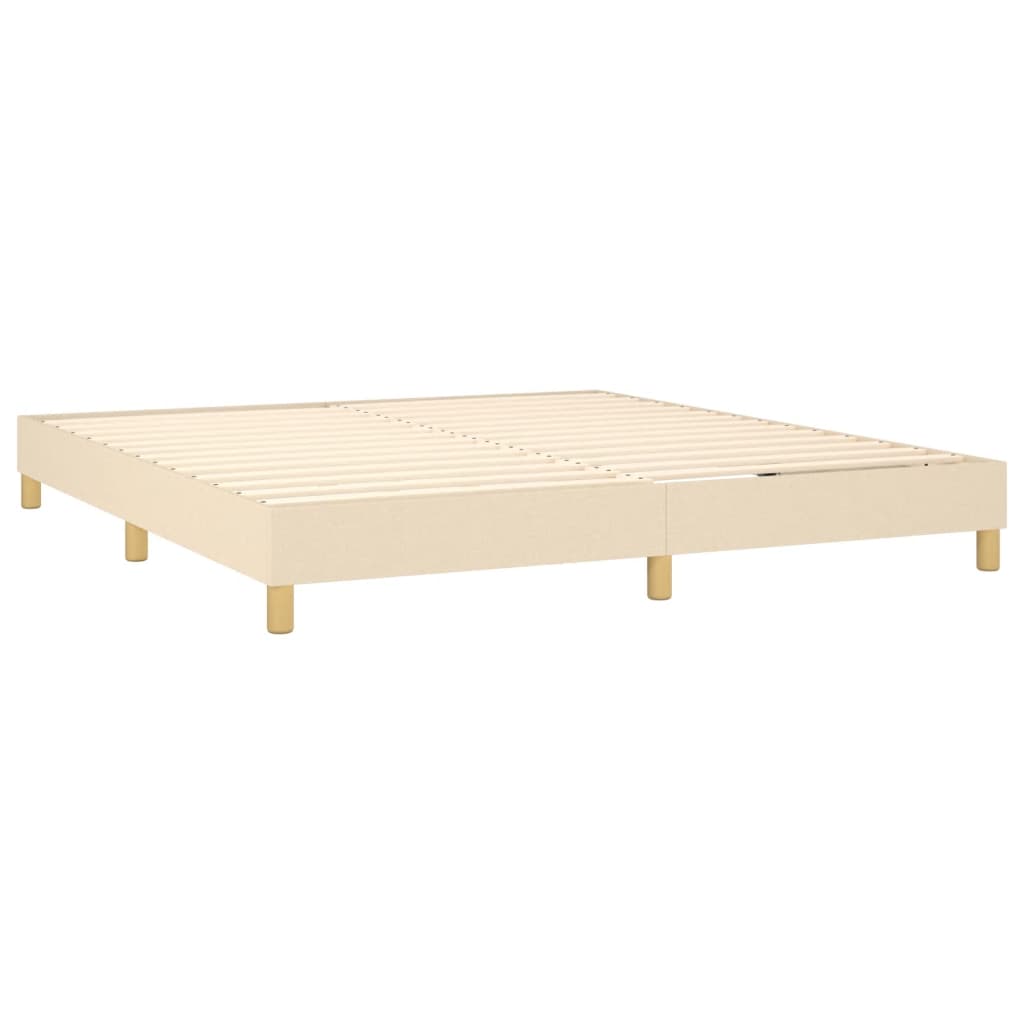 Boxspring met matras stof crèmekleurig 180x200 cm is nu te koop bij PeponiXL, paradijselijk wonen!