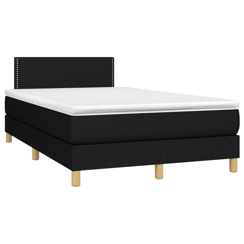 Boxspring met matras stof zwart 120x200 cm is nu te koop bij PeponiXL, paradijselijk wonen!
