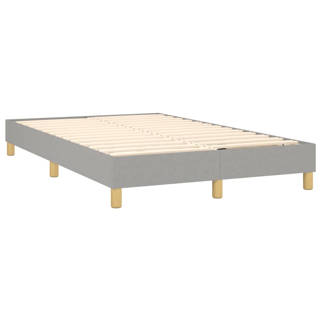 Boxspring met matras stof lichtgrijs 120x200 cm is nu te koop bij PeponiXL, paradijselijk wonen!