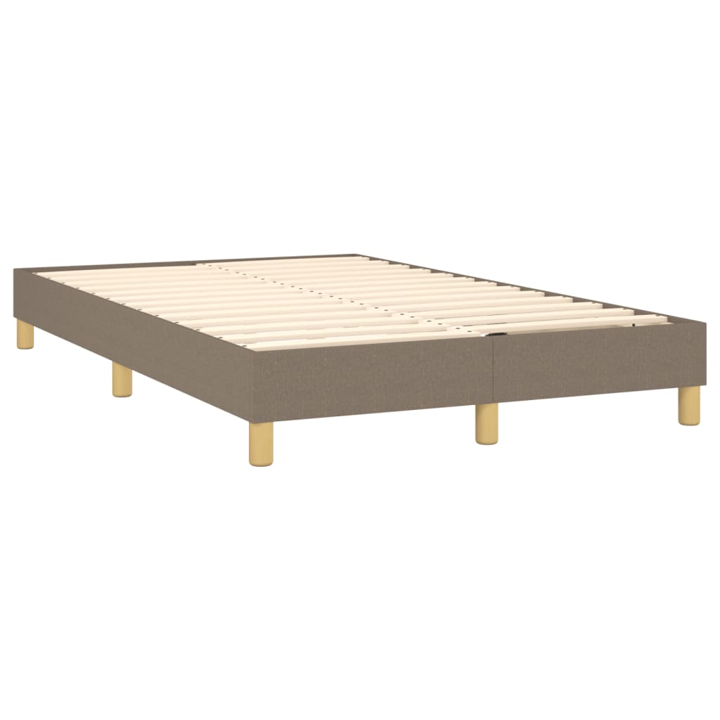 Boxspring met matras stof taupe 120x200 cm is nu te koop bij PeponiXL, paradijselijk wonen!