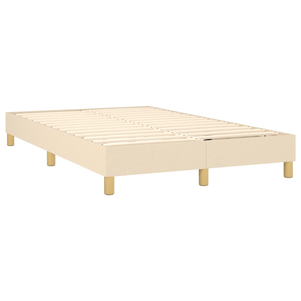Boxspring met matras stof crèmekleurig 120x200 cm is nu te koop bij PeponiXL, paradijselijk wonen!