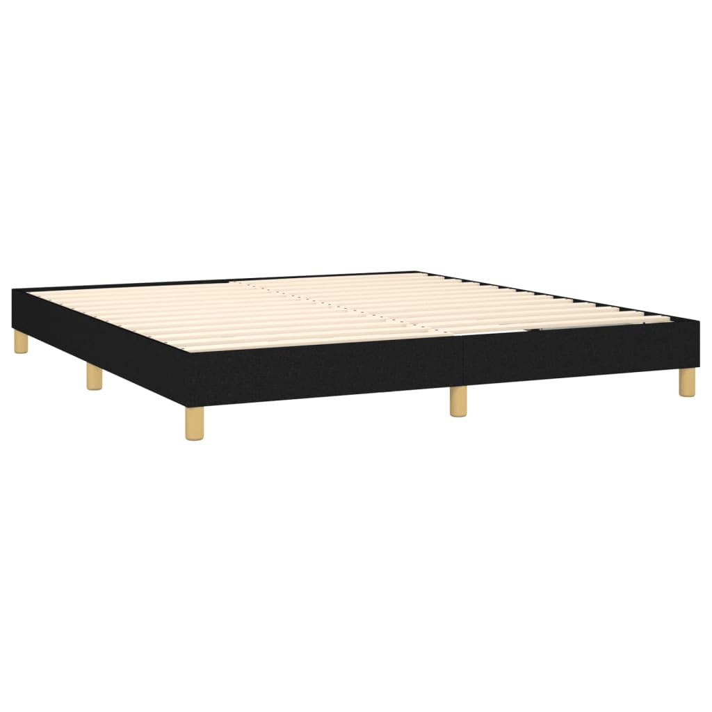 Boxspring met matras stof zwart 160x200 cm is nu te koop bij PeponiXL, paradijselijk wonen!