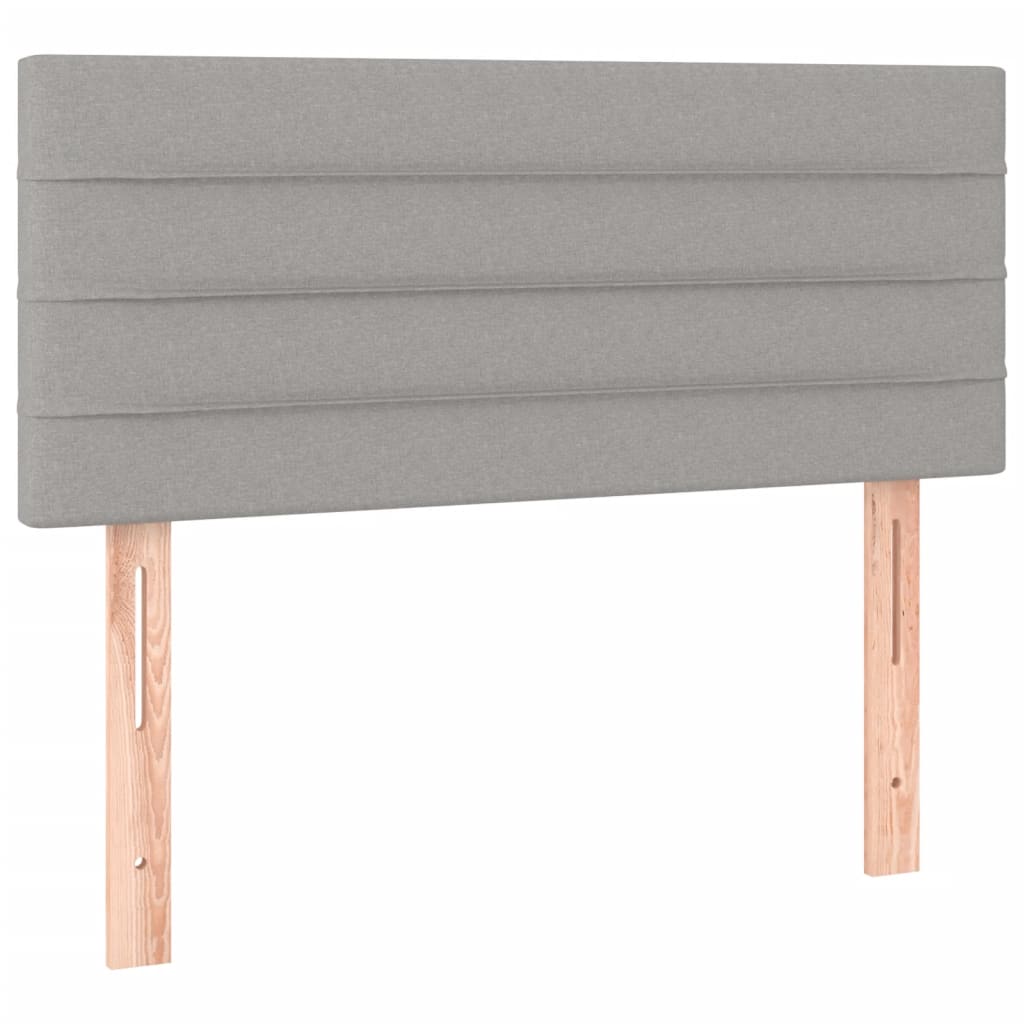 Boxspring met matras stof lichtgrijs 100x200 cm is nu te koop bij PeponiXL, paradijselijk wonen!