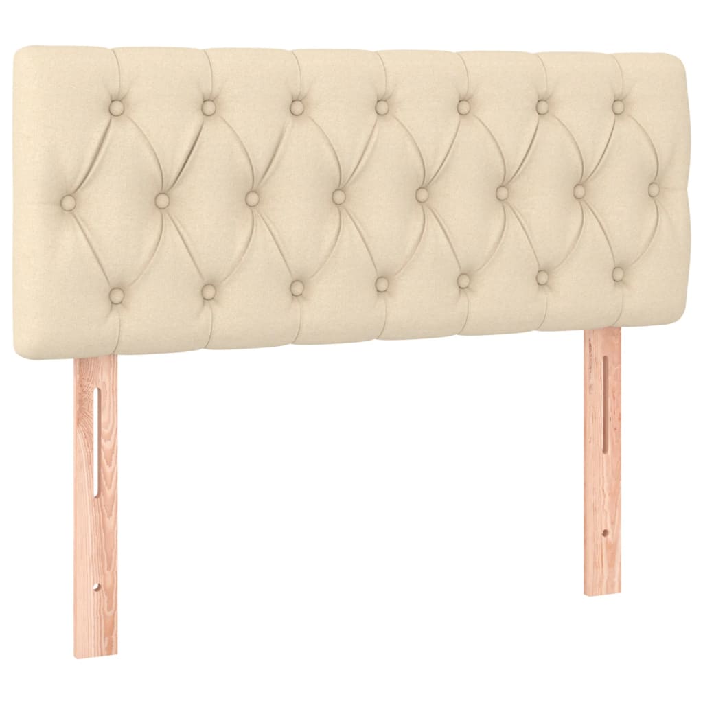 Boxspring met matras stof crèmekleurig 90x190 cm is nu te koop bij PeponiXL, paradijselijk wonen!