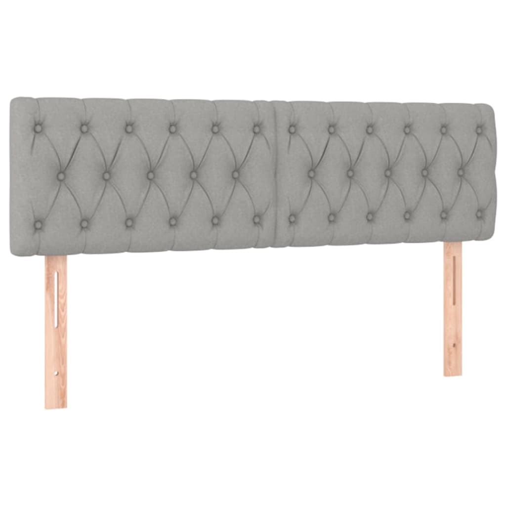 Boxspring met matras stof lichtgrijs 140x190 cm is nu te koop bij PeponiXL, paradijselijk wonen!