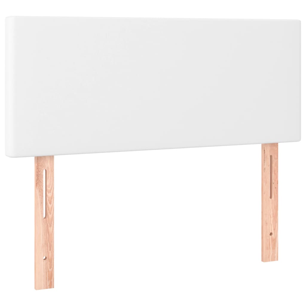 Boxspring met matras kunstleer wit 90x190 cm is nu te koop bij PeponiXL, paradijselijk wonen!