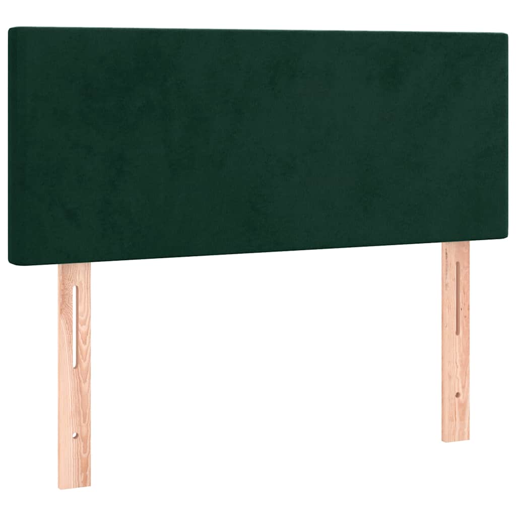 Boxspring met matras fluweel donkergroen 80x200 cm is nu te koop bij PeponiXL, paradijselijk wonen!