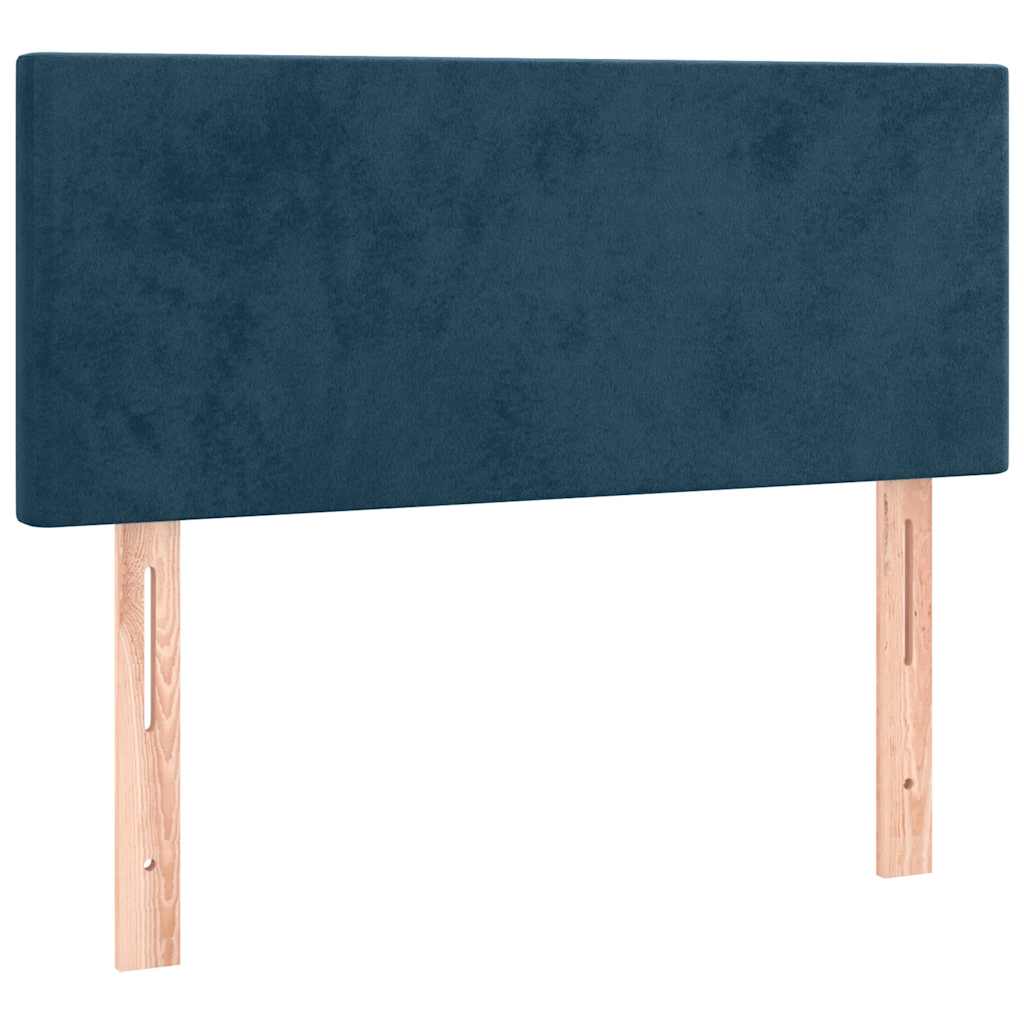 Boxspring met matras fluweel donkerblauw 100x200 cm is nu te koop bij PeponiXL, paradijselijk wonen!