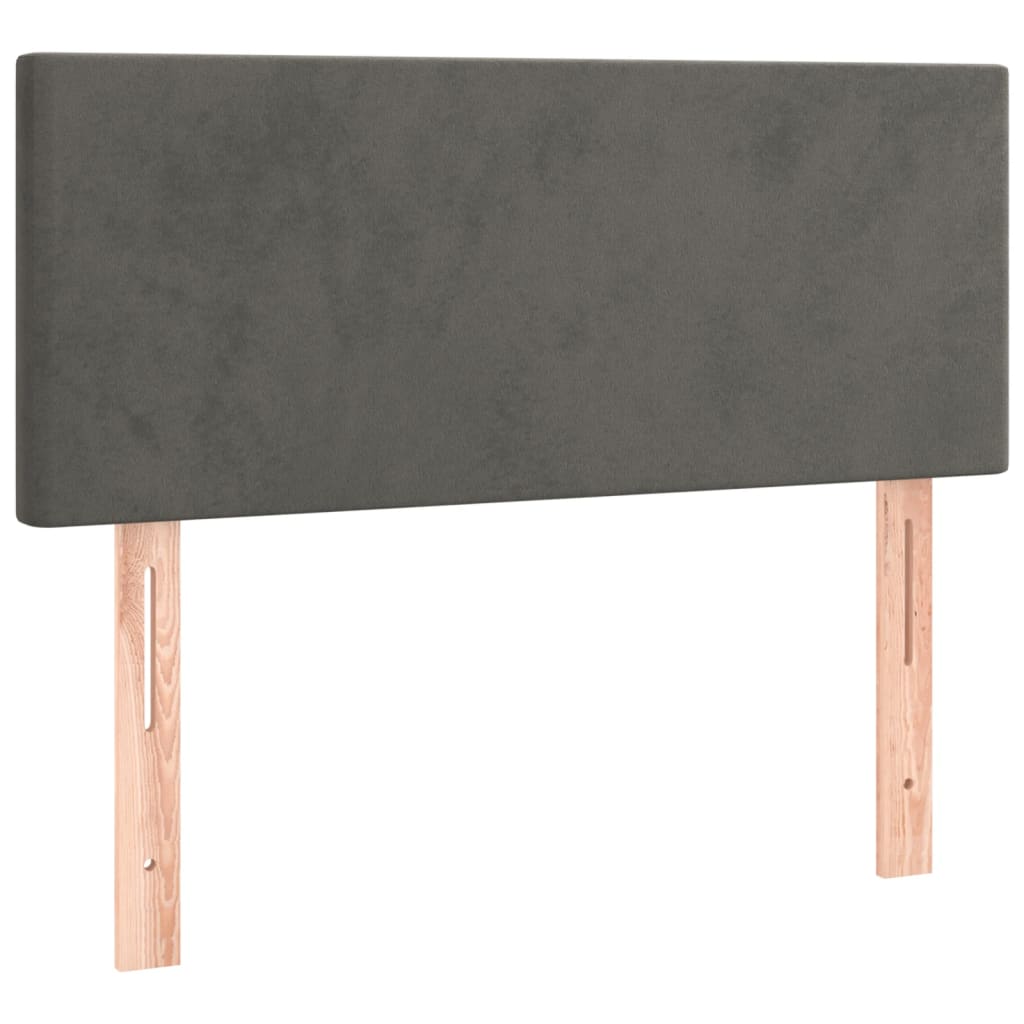 Boxspring met matras fluweel donkergrijs 120x200 cm is nu te koop bij PeponiXL, paradijselijk wonen!
