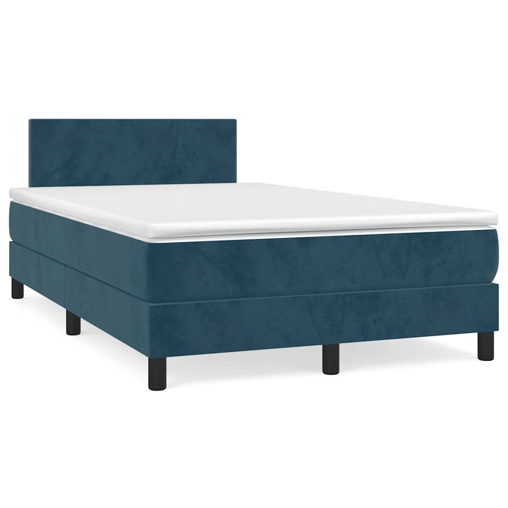 Boxspring met matras fluweel donkerblauw 120x200 cm is nu te koop bij PeponiXL, paradijselijk wonen!