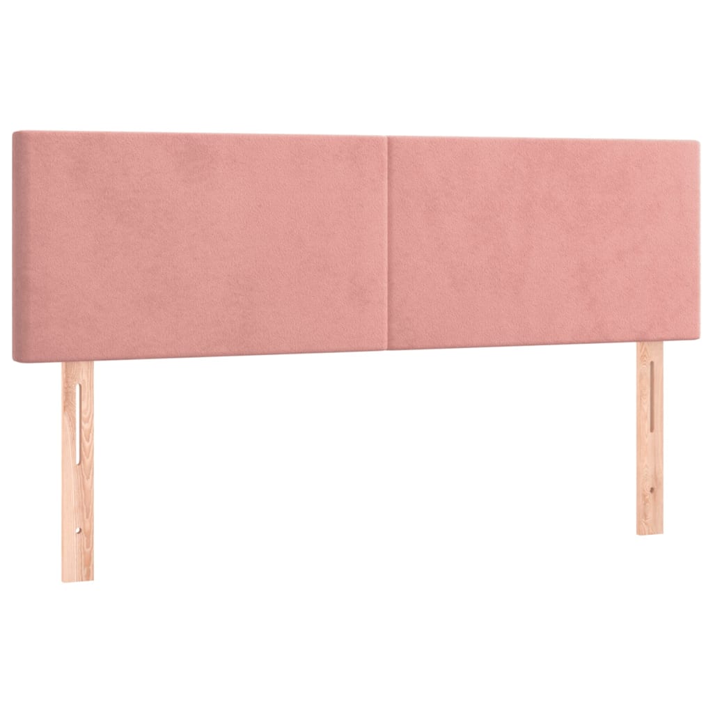 Boxspring met matras fluweel roze 140x190 cm is nu te koop bij PeponiXL, paradijselijk wonen!