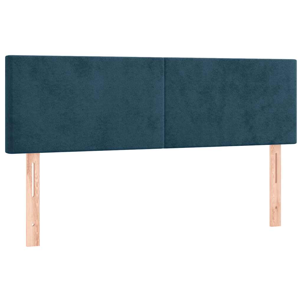 Boxspring met matras fluweel donkerblauw 140x200 cm is nu te koop bij PeponiXL, paradijselijk wonen!