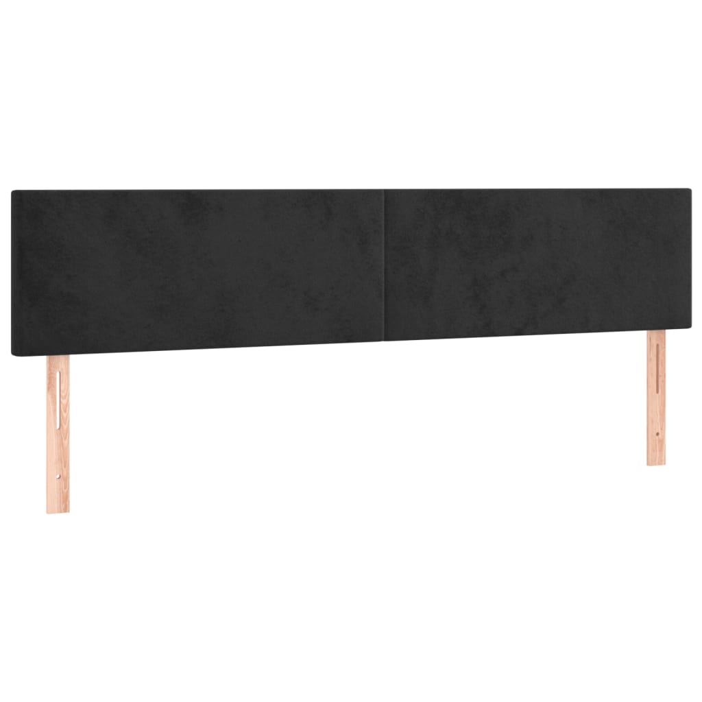 Boxspring met matras fluweel zwart 180x200 cm is nu te koop bij PeponiXL, paradijselijk wonen!