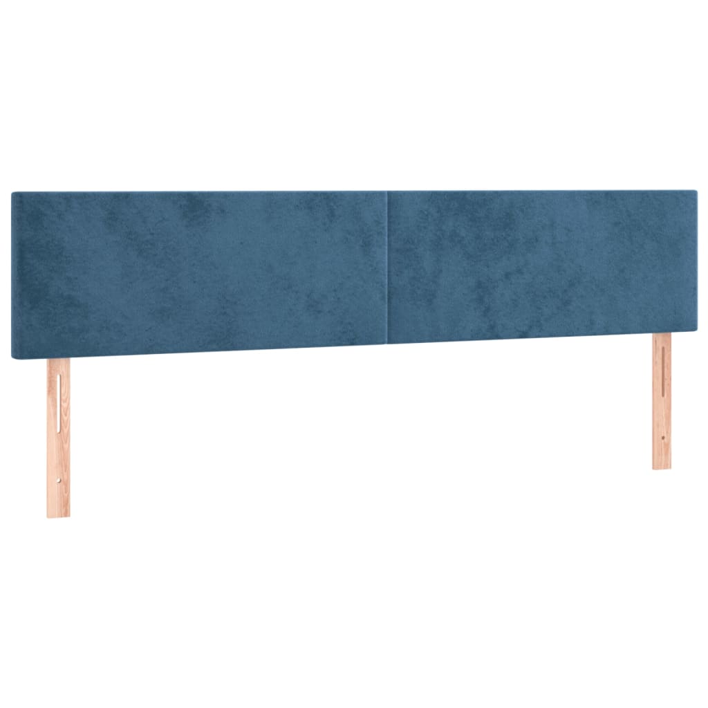 Boxspring met matras fluweel donkerblauw 200x200 cm is nu te koop bij PeponiXL, paradijselijk wonen!