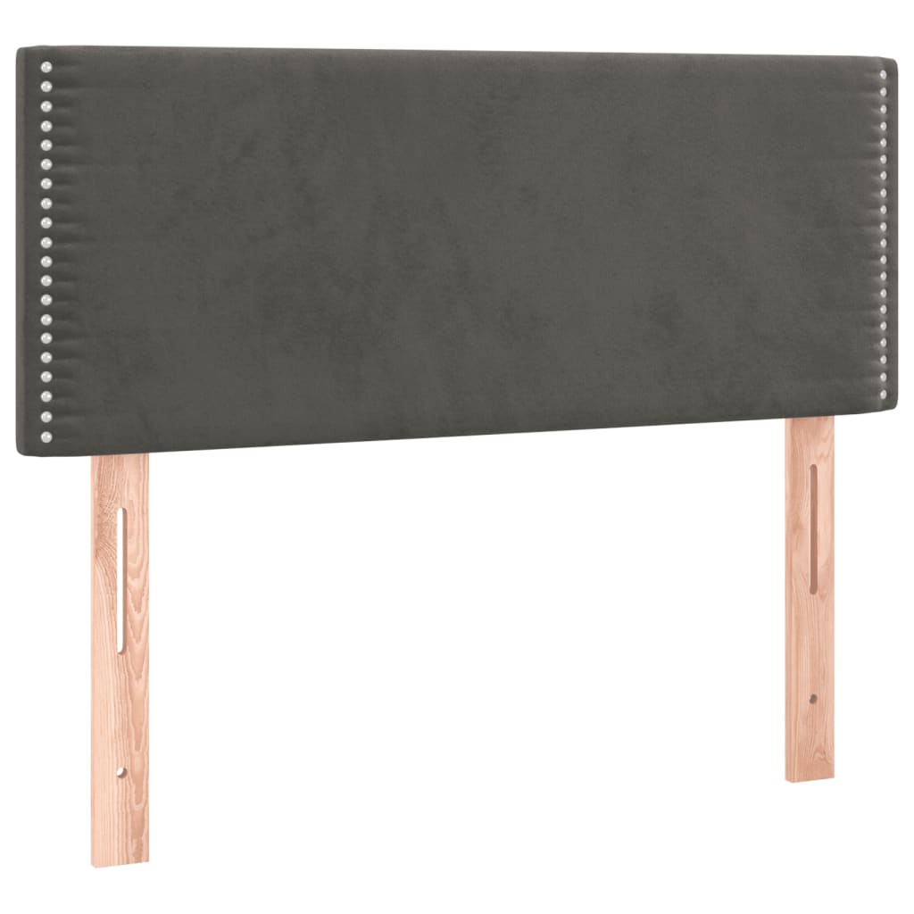 Boxspring met matras fluweel donkergrijs 90x190 cm is nu te koop bij PeponiXL, paradijselijk wonen!
