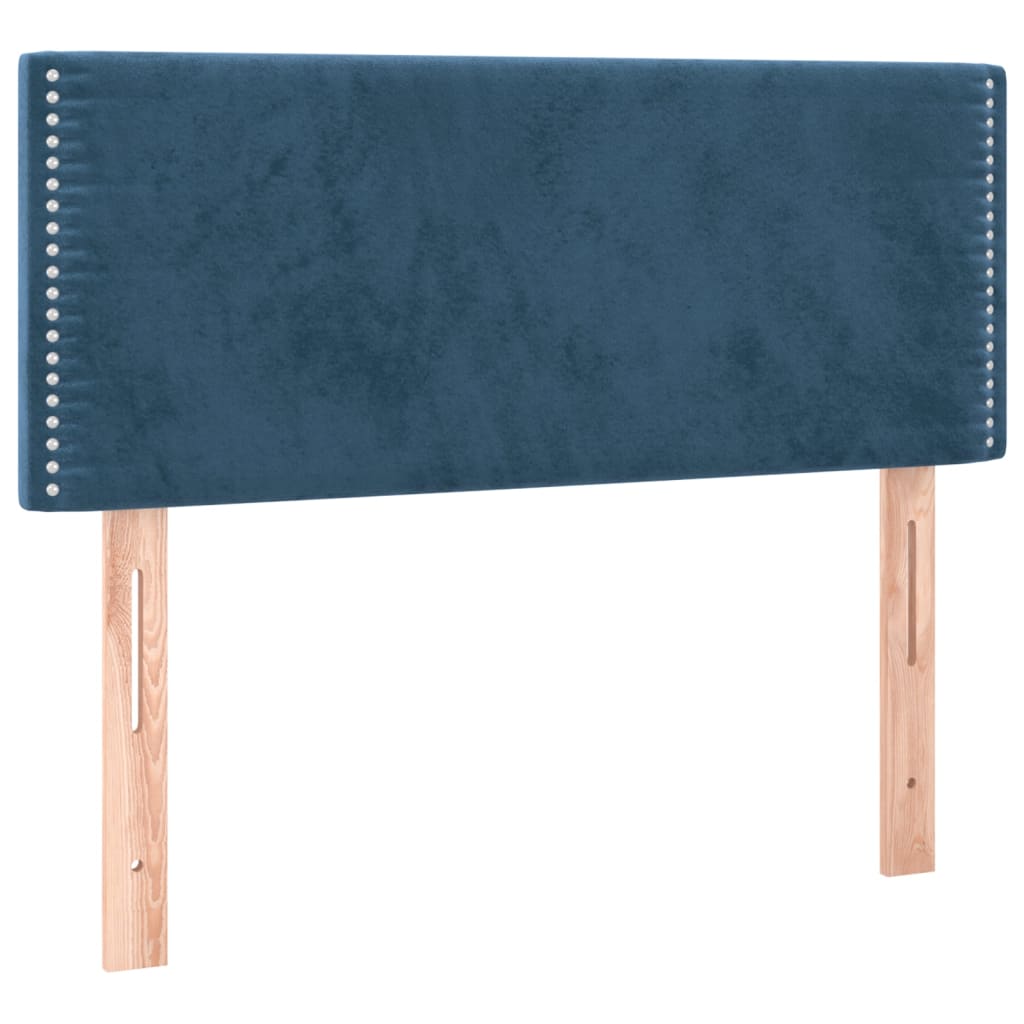 Boxspring met matras fluweel donkerblauw 100x200 cm is nu te koop bij PeponiXL, paradijselijk wonen!