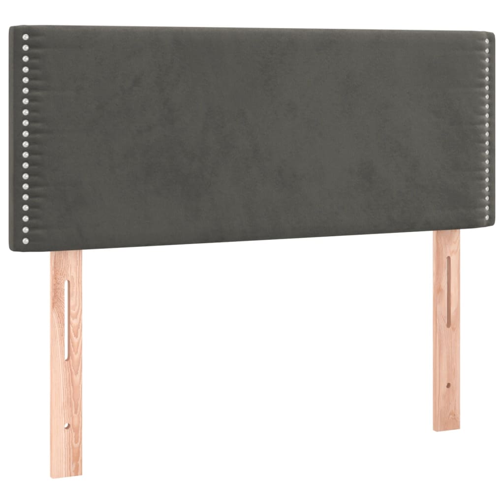 Boxspring met matras fluweel donkergrijs 120x200 cm is nu te koop bij PeponiXL, paradijselijk wonen!