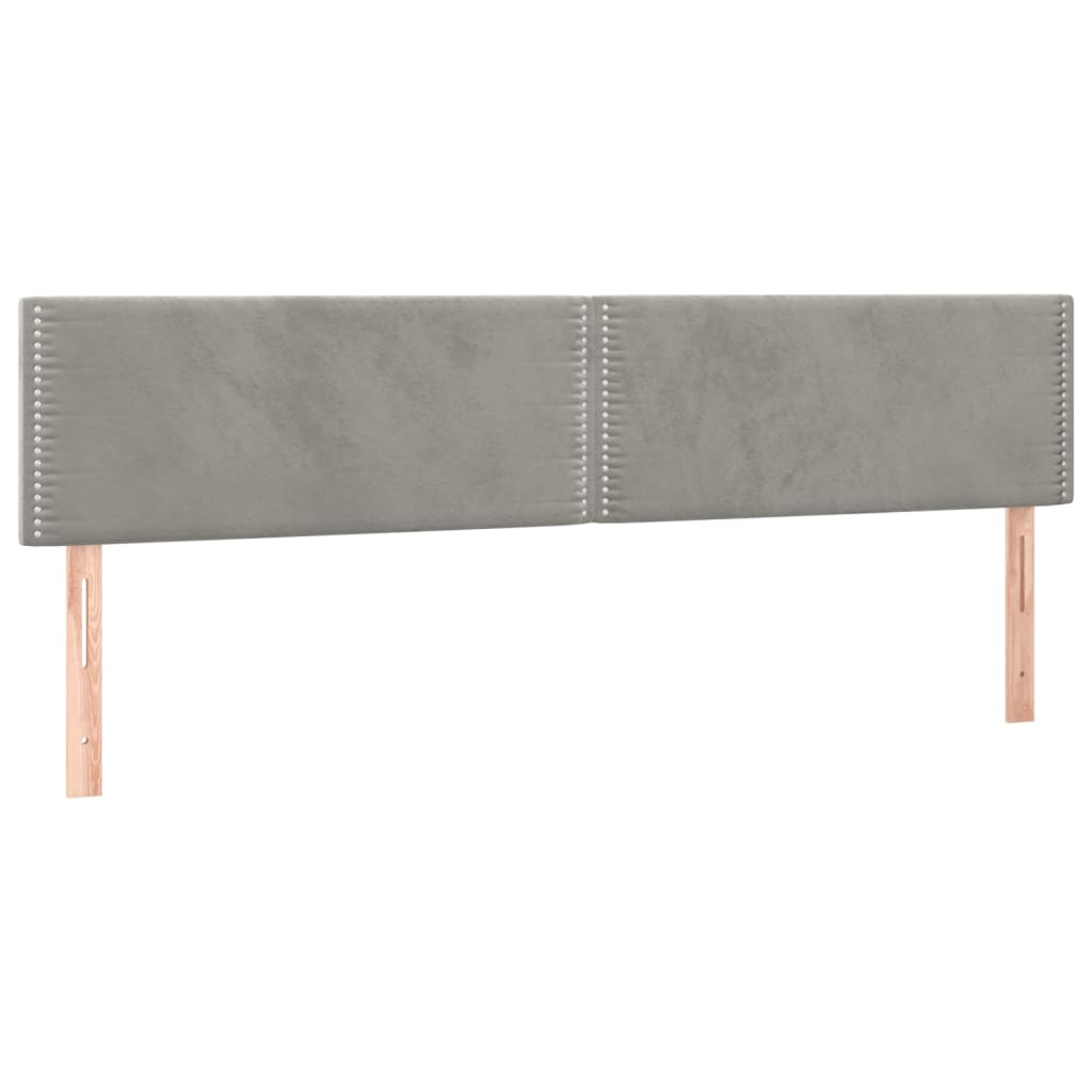 Boxspring met matras fluweel lichtgrijs 200x200 cm is nu te koop bij PeponiXL, paradijselijk wonen!